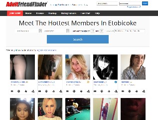 The search page at Adult FriendFinder