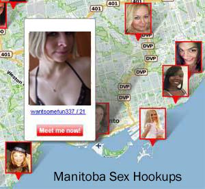 Map of Hookups in Manitoba