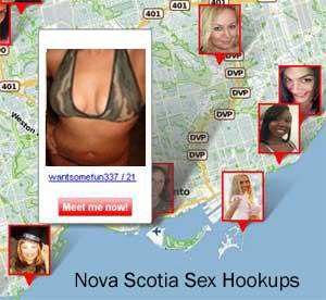 Map of Hookups in Nova Scotia