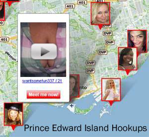 Map of Hookups in Prince Edward Island