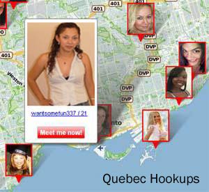 Map of Hookups in Quebec